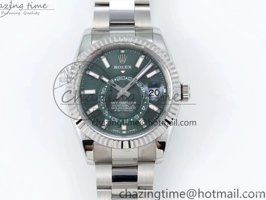 Sky-Dweller SS Green ZF 1:1 Bracelet A2824 326934 Best 904L SS on Edition Dial 0512
